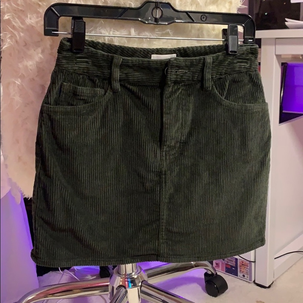 Aritzia Sage Corduroy Mini Skirt